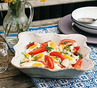 Rajčatový salát s vejci