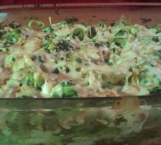 Zapečené těstoviny se špenátem a tofu