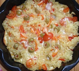 Bezmasé zapečené těstoviny s olivami