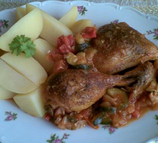 Provensálské kuřecí paličky s cuketou