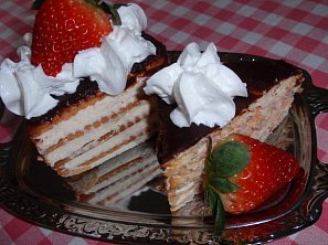 (nejen) Jahodovo-tvarohový dezert z máslových sušenek