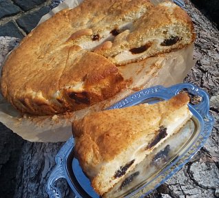 Tvarohovo-povidlový koláč