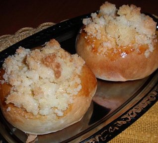 Jablečné vdolečky - kynuté, pečené