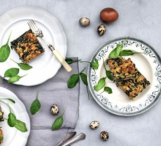 Špenátová velikonoční nádivka bez masa