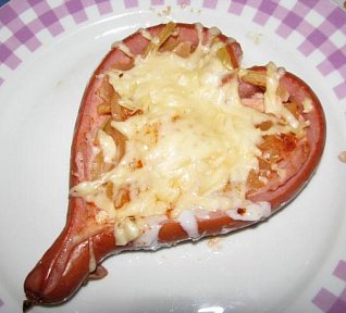 Valentýnská srdíčka z párků