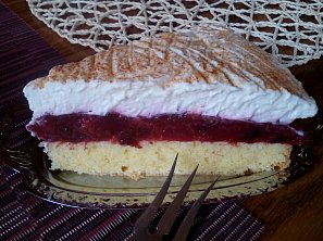 Osvěžující švestkový dort / řez