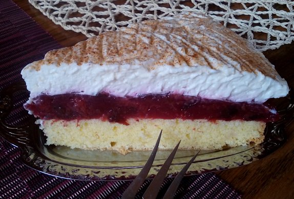 Osvěžující švestkový dort / řez photo-0