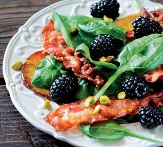 Karamelizovaná jablka se slaninou