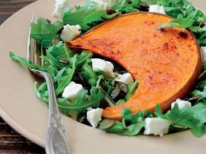 Pečená dýně s rukolou a fetou