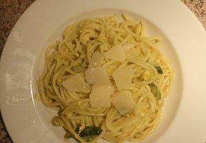Vegetariánské špagety carbonara
