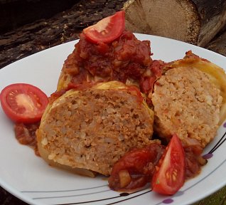 Rajské kapustové závitky