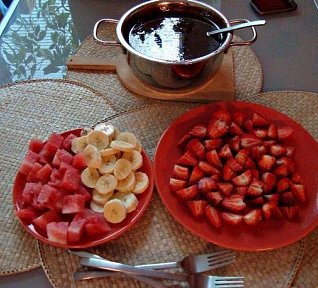Čokoládové fondue Čokoládové fondue
