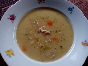 Zapražená kuřecí polévka