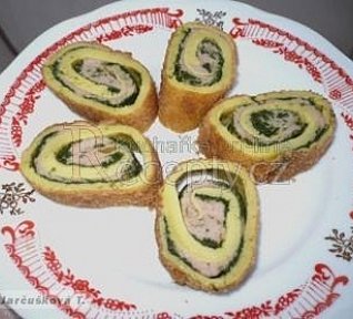 Špenátovo-masové rolky