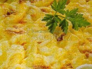 Gratinované brambory s cibulí Gratinované brambory s cibulí