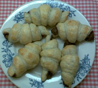 Rohlíčky s nugátovou náplní