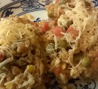 Pikantní bezmasé rizoto se sýrem