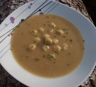 Králičí jíšková polévka - kaldoun