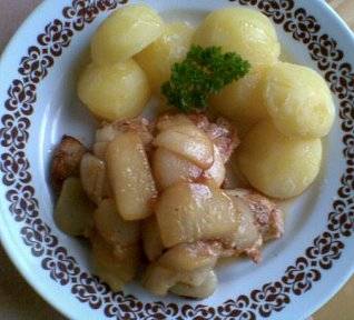 Kuře s jablky a karamelem