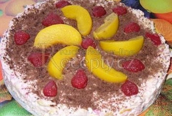 Nepečený tvarohový dort s ovocem photo-0