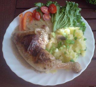 Kuře na pivu se šlehačkou