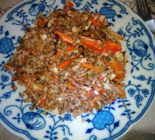 Pohanka s čínskou zeleninou a surimi