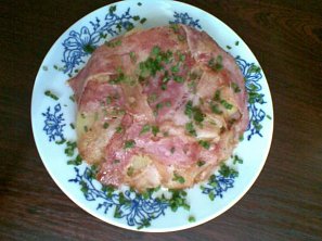 Zapečený bramborovo-ředkvičkový hermelín Zapečený bramborovo-ředkvičkový hermelín