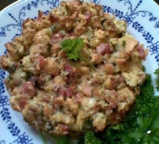 Nádivka s uzeným masem a obilnými klíčky