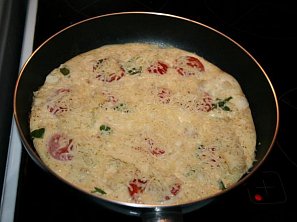 Vaječná omeleta se zeleninou