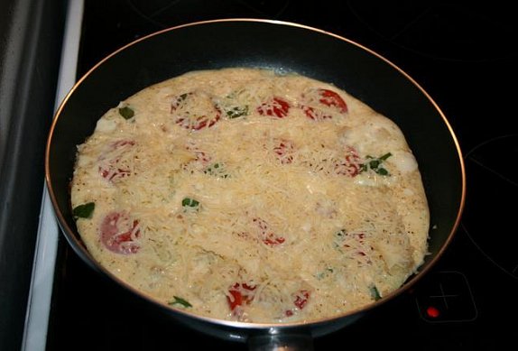 Vaječná omeleta se zeleninou