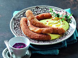 Vinná klobása v trojobalu