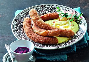 Vinná klobása v trojobalu