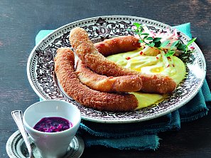 Vinná klobása v trojobalu