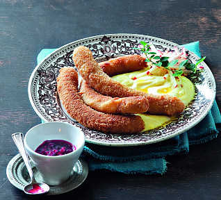 Vinná klobása v trojobalu