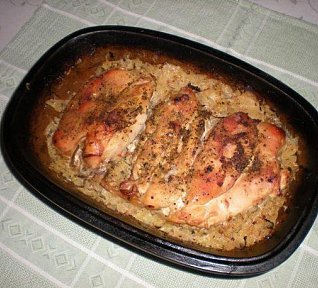 Kuřecí prsa na zelí Institutu Kompliment