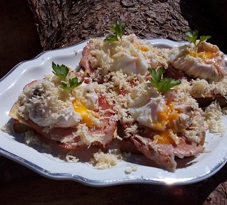 Křenové topinky s vejcem