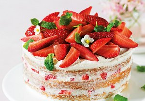 Jahodový dort bez cukru