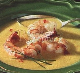 Dýňová polévka s krevetami