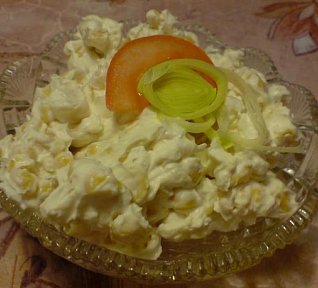 Sýr Cottage s kukuřicí a česnekem