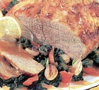 Vepřová pečeně se špenátem