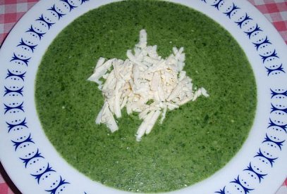 Jednoduchá špenátovo-nivová polévka