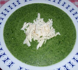 Jednoduchá špenátovo-nivová polévka