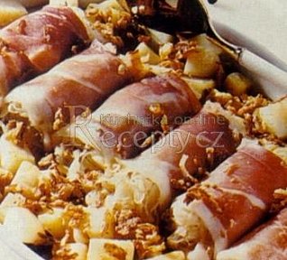 Šunkové rolky se zelnou náplní