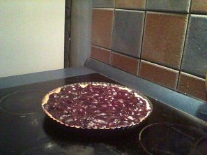 Americký koláč s třešněmi a pudingem Americký koláč s třešněmi a pudingem