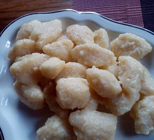 Hop do vody - přílohové noky Hop do vody - přílohové noky