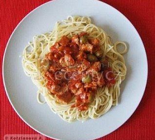 Špagety se sojovým masem