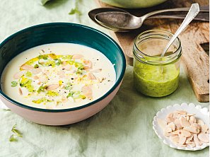 Chřestová polévka s pestem