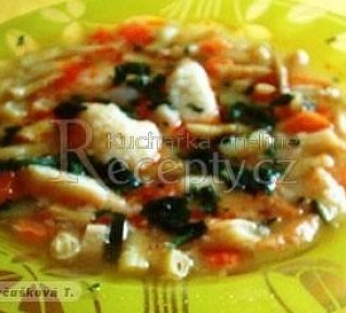 Zeleninová polévka s krupicovými haluškami