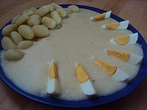 Česnekovo-sýrová omáčka Česnekovo-sýrová omáčka