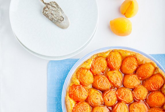 Tvarohový koláč s meruňkami